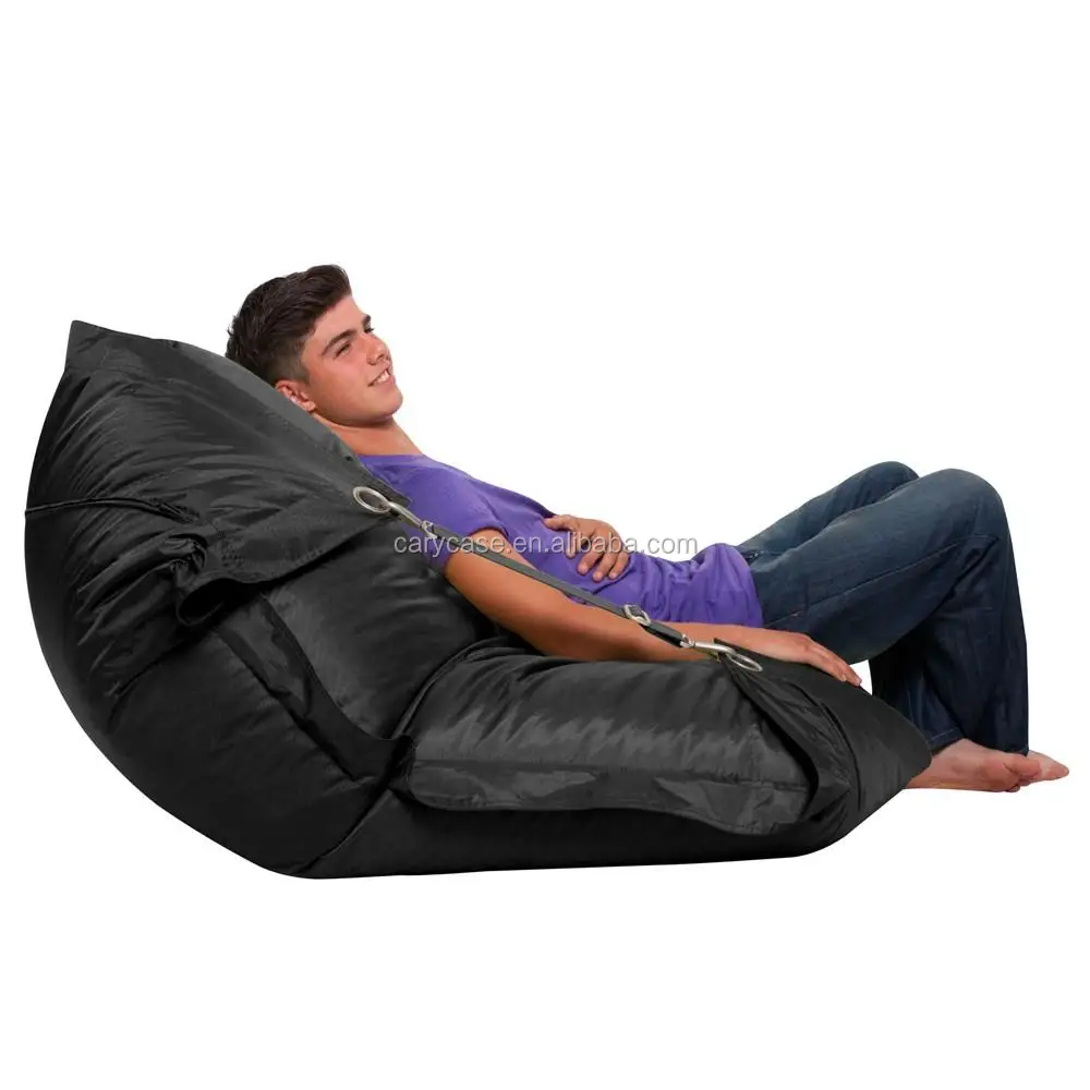 Flexible Comfortable adults bean bag chair with belts, SAFE outdoor beanbag furniture sofa seat