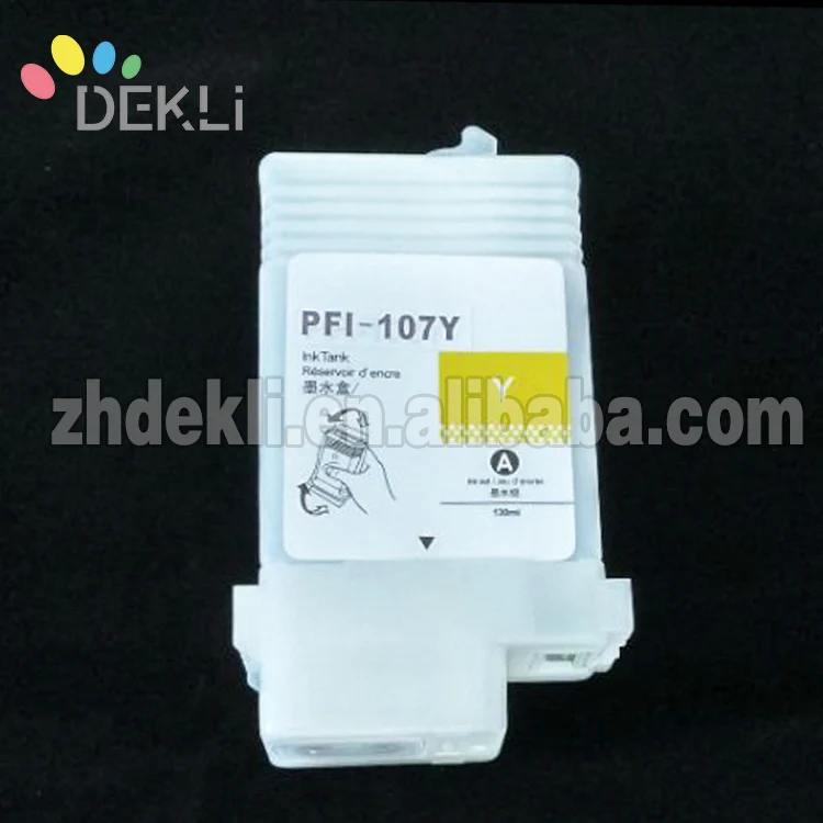 PFI 107 короткие перезаправляемый картридж для hp Canon IPF670 IPF770 IPF681 высокое качество чернильный с чипом сброса