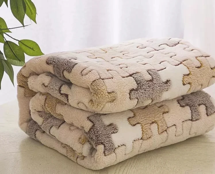 printed jacquard coral fleece fabric