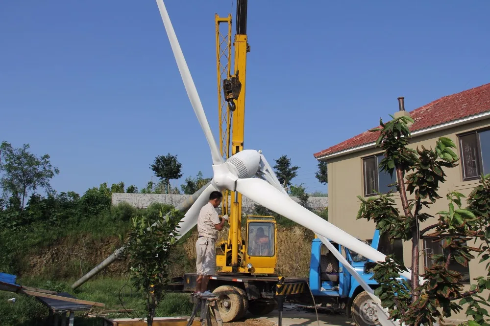 5kw wind power generator system 220v 380vAC for home use, wind turbines 5000w on sale