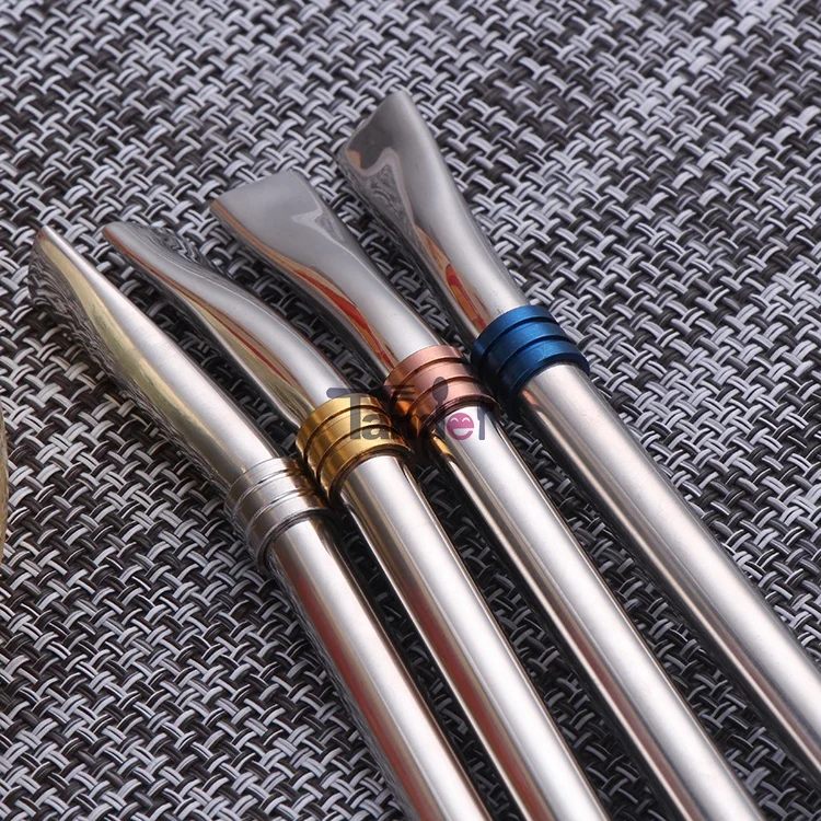 Yerba Mate Bombilla Straw Inox Stirrer 18-10 Stainless Steel Spoon  Portable Straw Set With Brush Demountable Straw Easy Clean