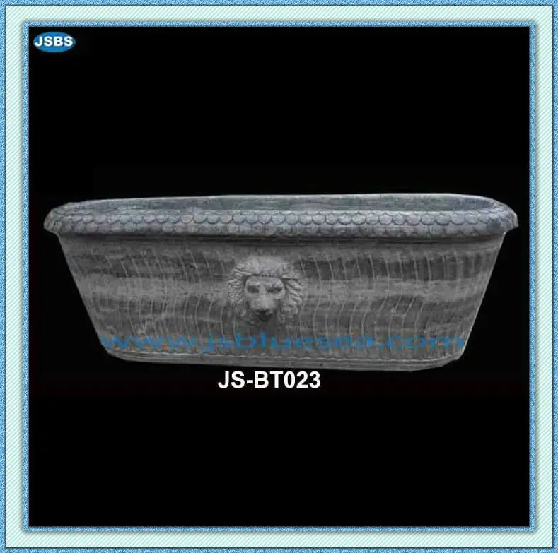 дешевые черный цвет натуральный камень джакузи с головой льва