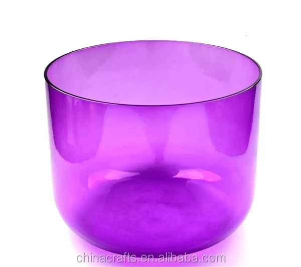 432Hz/440Hz Colored Clear Chakra Crystal Singing Bowl for Music instrument, sound healing