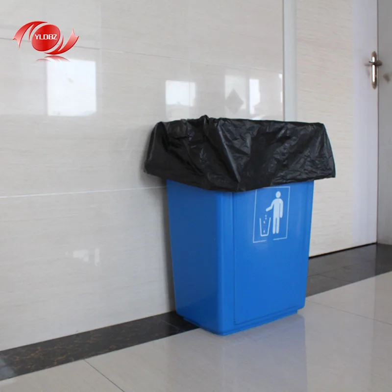 
large size black plastic poly trash garbage bag 