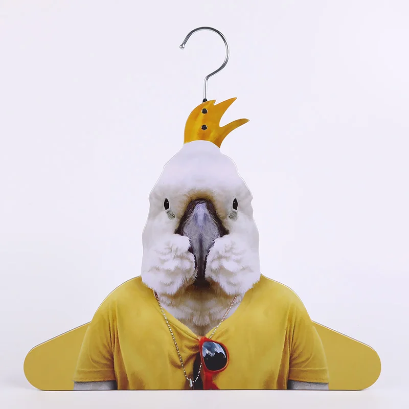 Cardboard animal design clothing paper hangers with metal hook