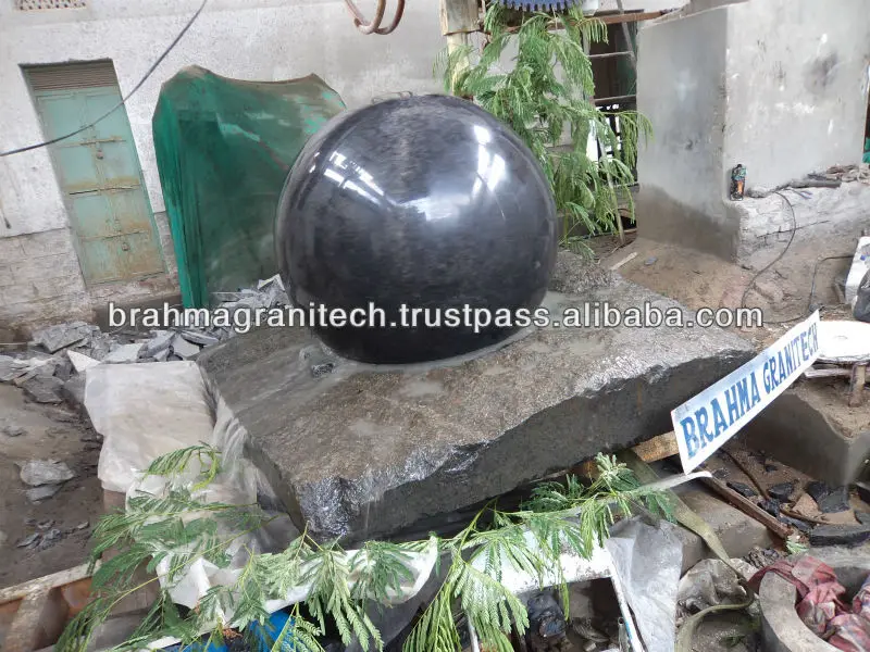 outdoor landscape stone water fountain ball