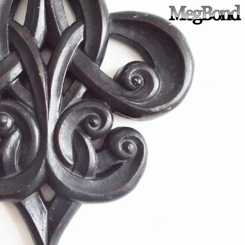 Antique black Fleur de lis home decor for wall mounted