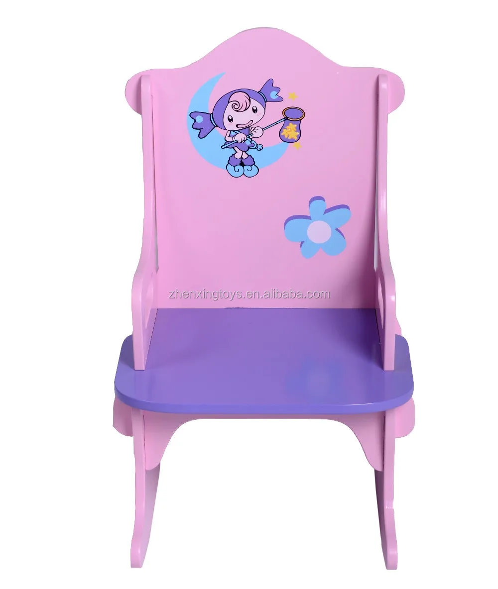 Привлекательный дизайн Сказочная девушка деревянное кресло-качалка для детей