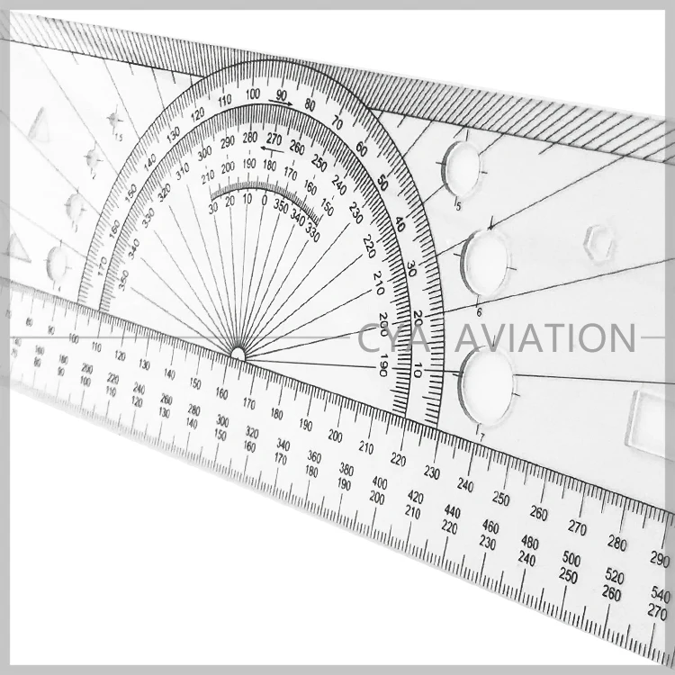 cya brand pilots navigation plotter AR1601 Nautical Miles & Kilometer Miles Aviation Ruler