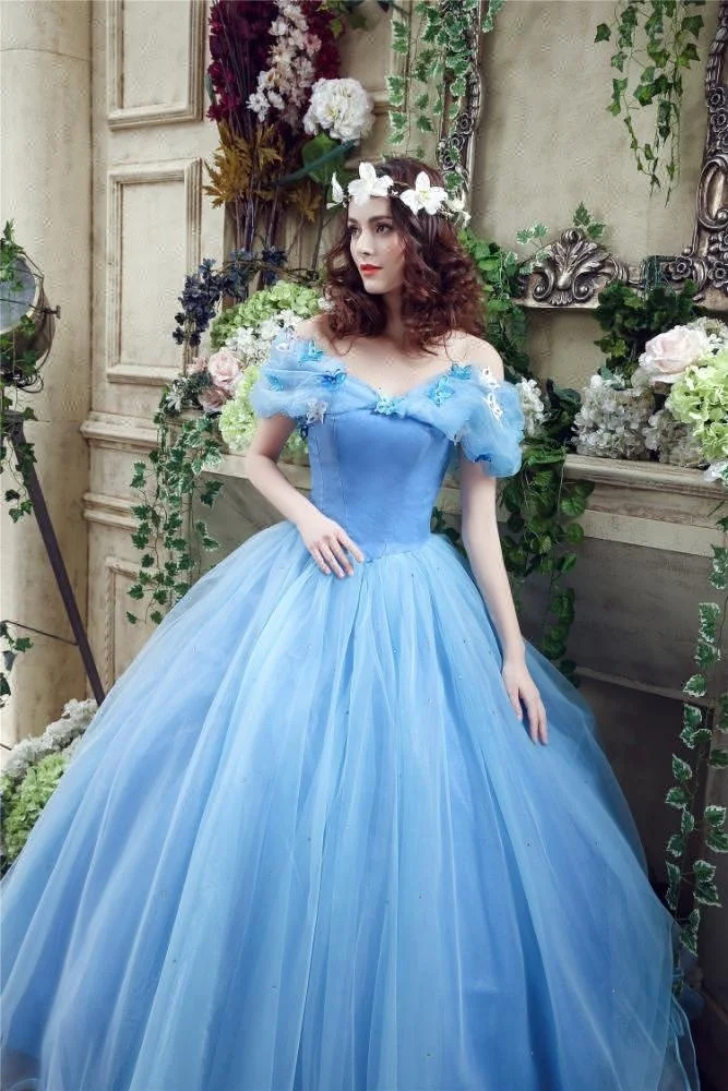 Cheap Quinceanera Dresses Off Shoulder Ball Gown Tulle Pictures For Wholesale