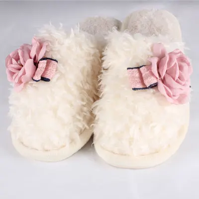 Winter unique thick bottom cute fashion indoor ladies plush slippers