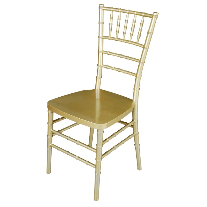 china factory wholesale price gold wedding plastic chiavari chair