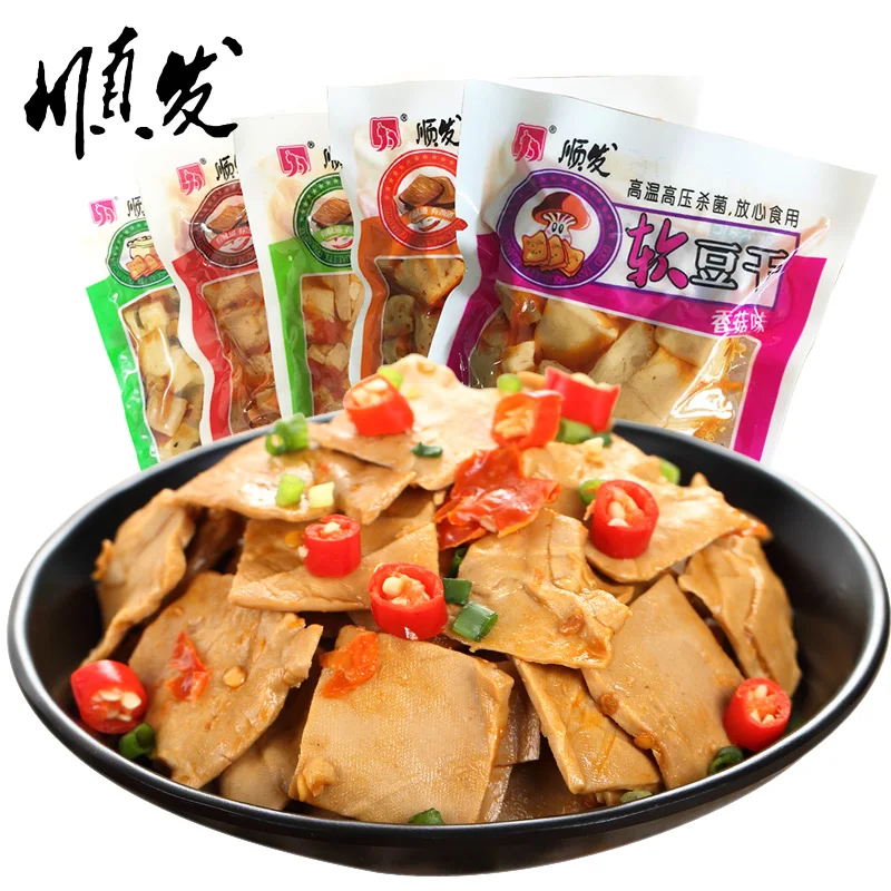 
Soybean Shiitake Mushroom 1000g Chinese Snack Food Dried Tofu Flavor 
