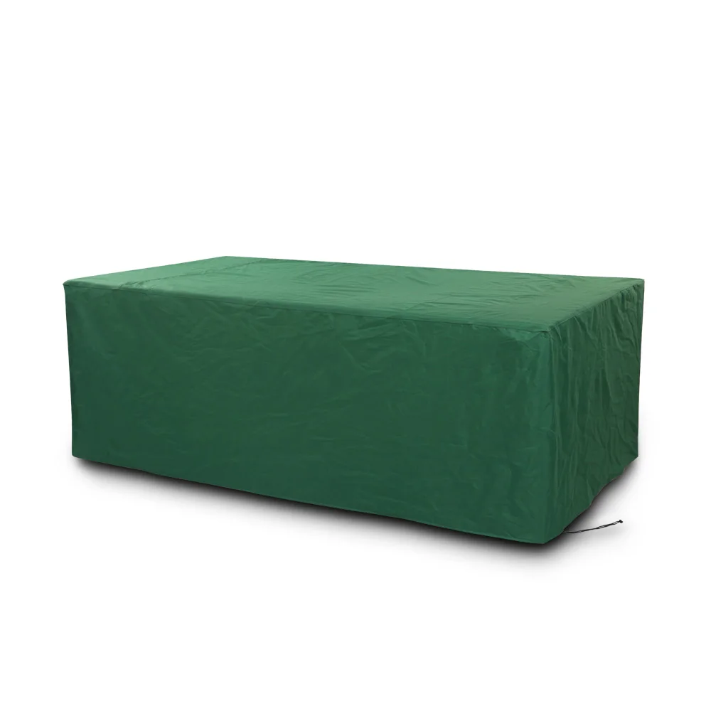 Custom Size Waterproof UV Protective Outdoor Garden Patio Furniture Cover Green Color Rectangular Table Cover
