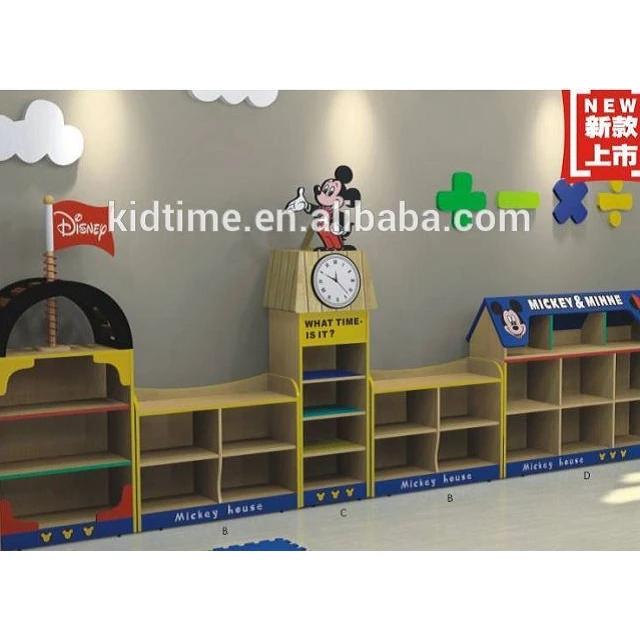 Hot selling children wooden kids storage cabinet for storing toys