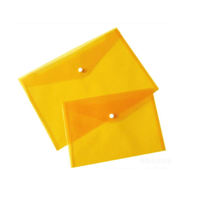 Colorful PP Plastic Stud Document Envelope Wallet Folders File Storage Small Envelope