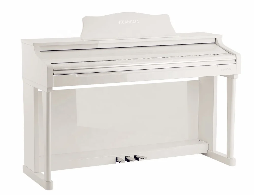 88 Keys Bluetooth Function White Polish Upright Digital Piano