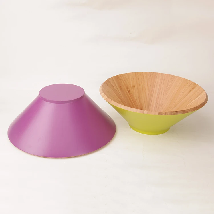 Super high safety acacia wood food salad bowl set