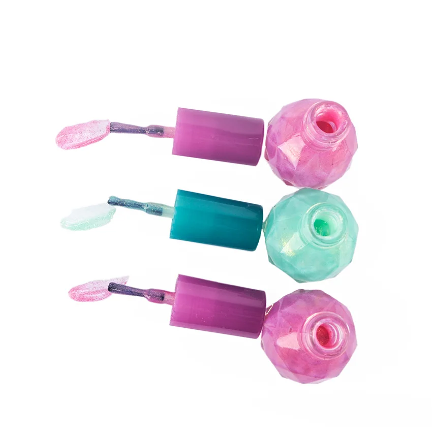 
 Набор быстросохнущих лаков для ногтей на водной основе для девочек  Быстросохнущий лак для ногтей на водной основе, подарочный набор игрушек для девочек