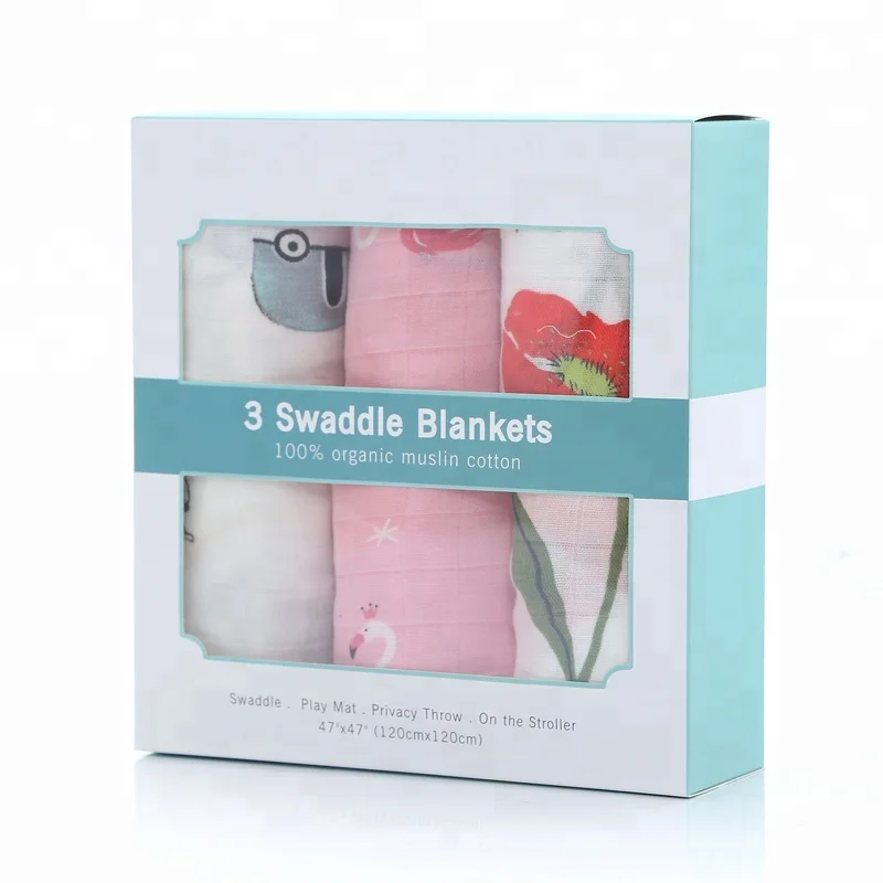 Amazon best selling 47*47' muslin swaddle blankets
