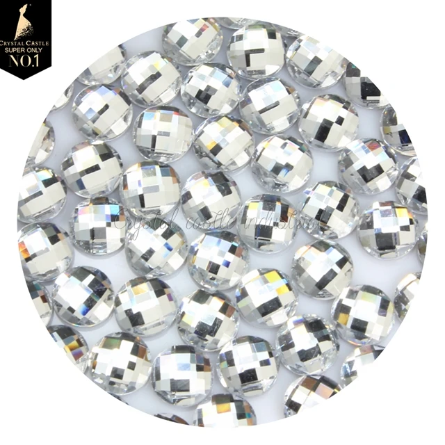 Factory Price Wholesale DIY Jewelry Making 2035 Chessboard Circle 6MM Round Loose Crystal Synthetic Diamond