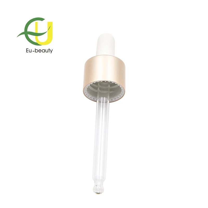 Aluminum collar glass dropper for serum bottle