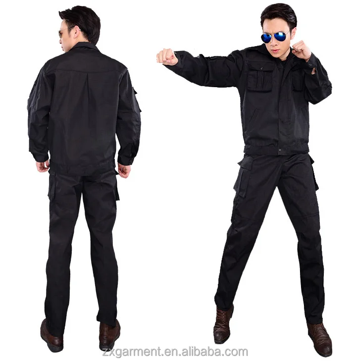 New Design Best Black Color Security Guard janitor uniform