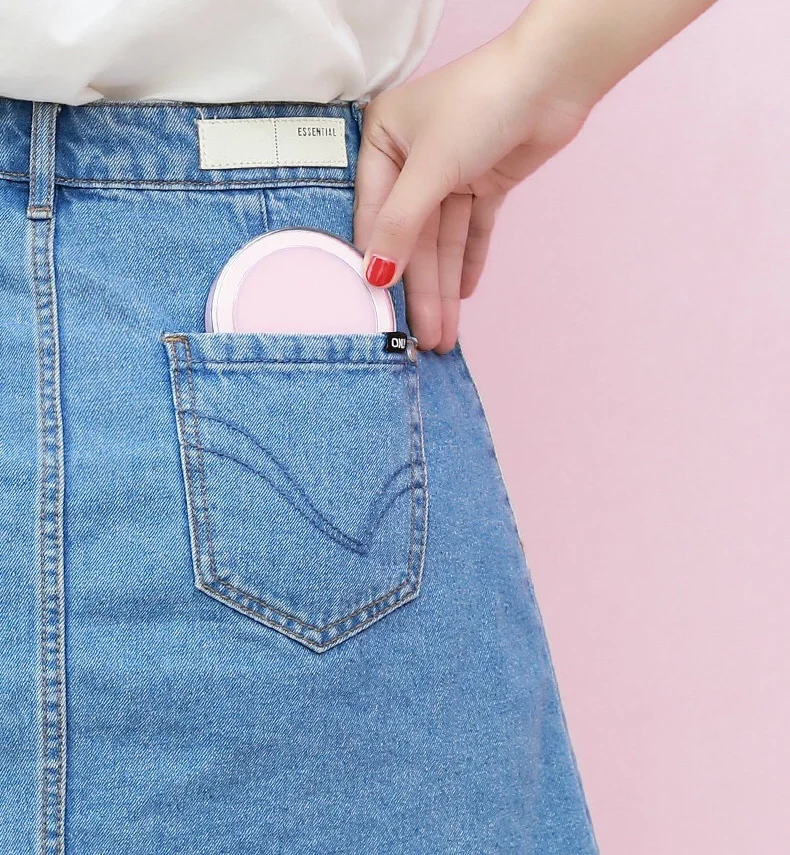 AmazonFold кольцевая Светодиодная лампа портативное женское косметическое зеркало