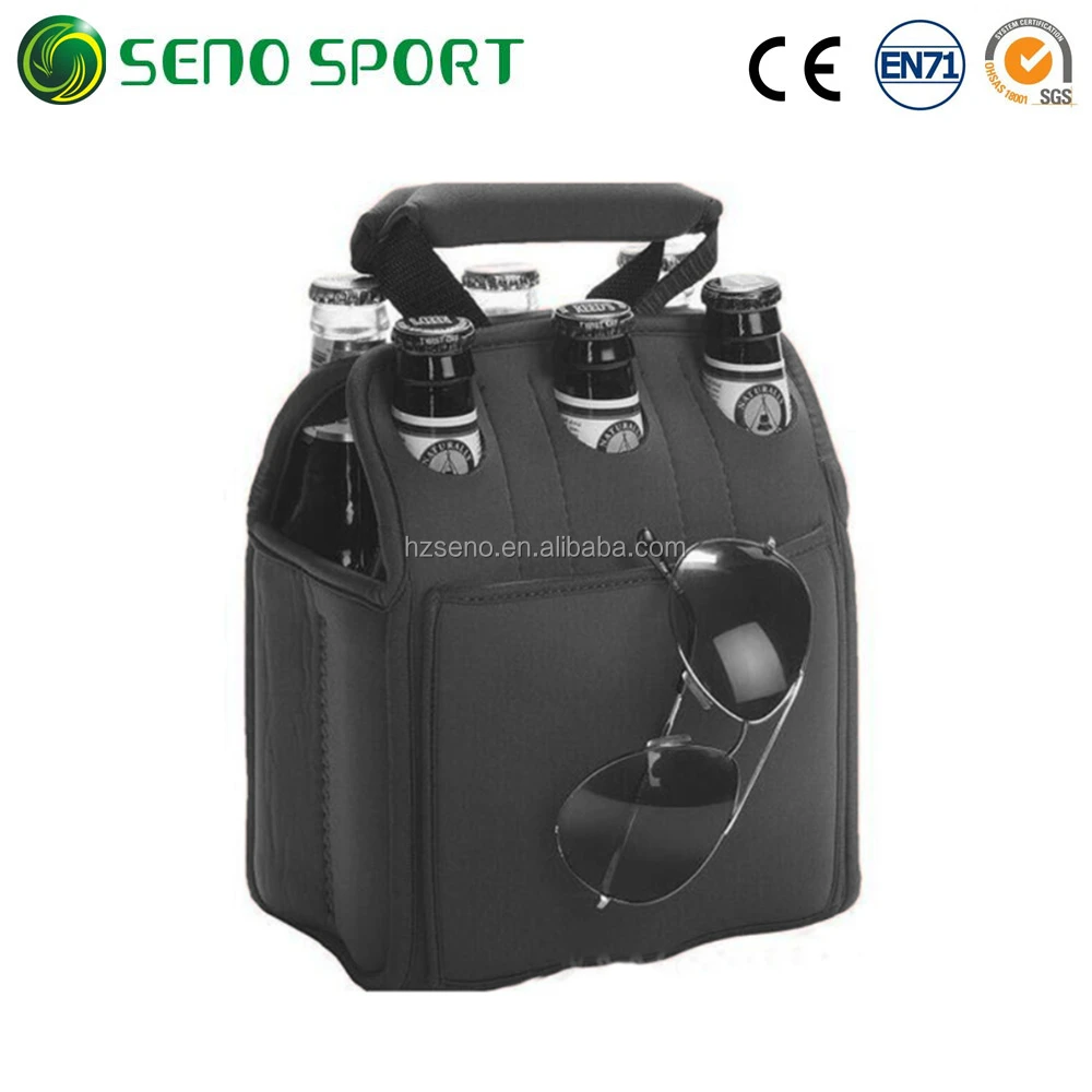 
 Эко-дружественных 6 пакет неопрена бутылки пива Перевозчик с карманом  