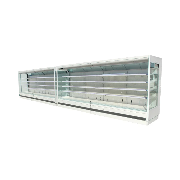 custom air curtain cabinet front opening freezer display cooler for sale