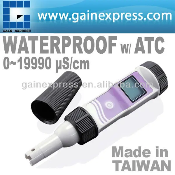 дирижер - 21 Профессиональный карманные размер водонепроницаемый IP57 кондуктометр ес тестер 19990us / см увд тайвань