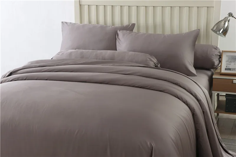 Custom Colours Bamboo Lyocell Plain Dyed Bed Sheet Set 173*120  400TC Bamboo Bedding Set