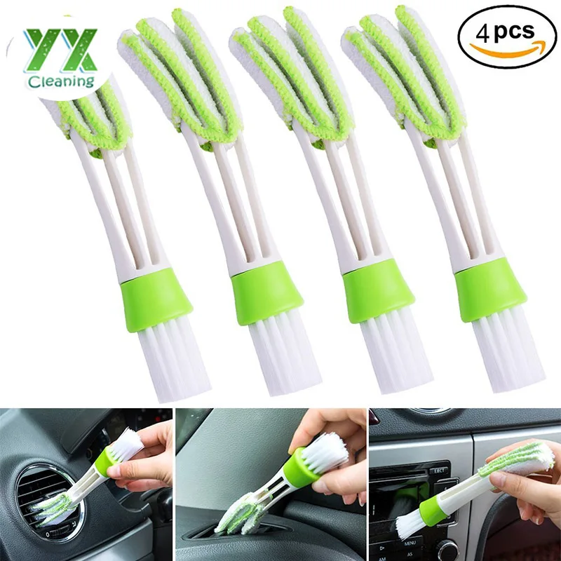Миниатюрная щетка из микрофибры для чистки автомобильных вентиляционных отверстий с пылесборником