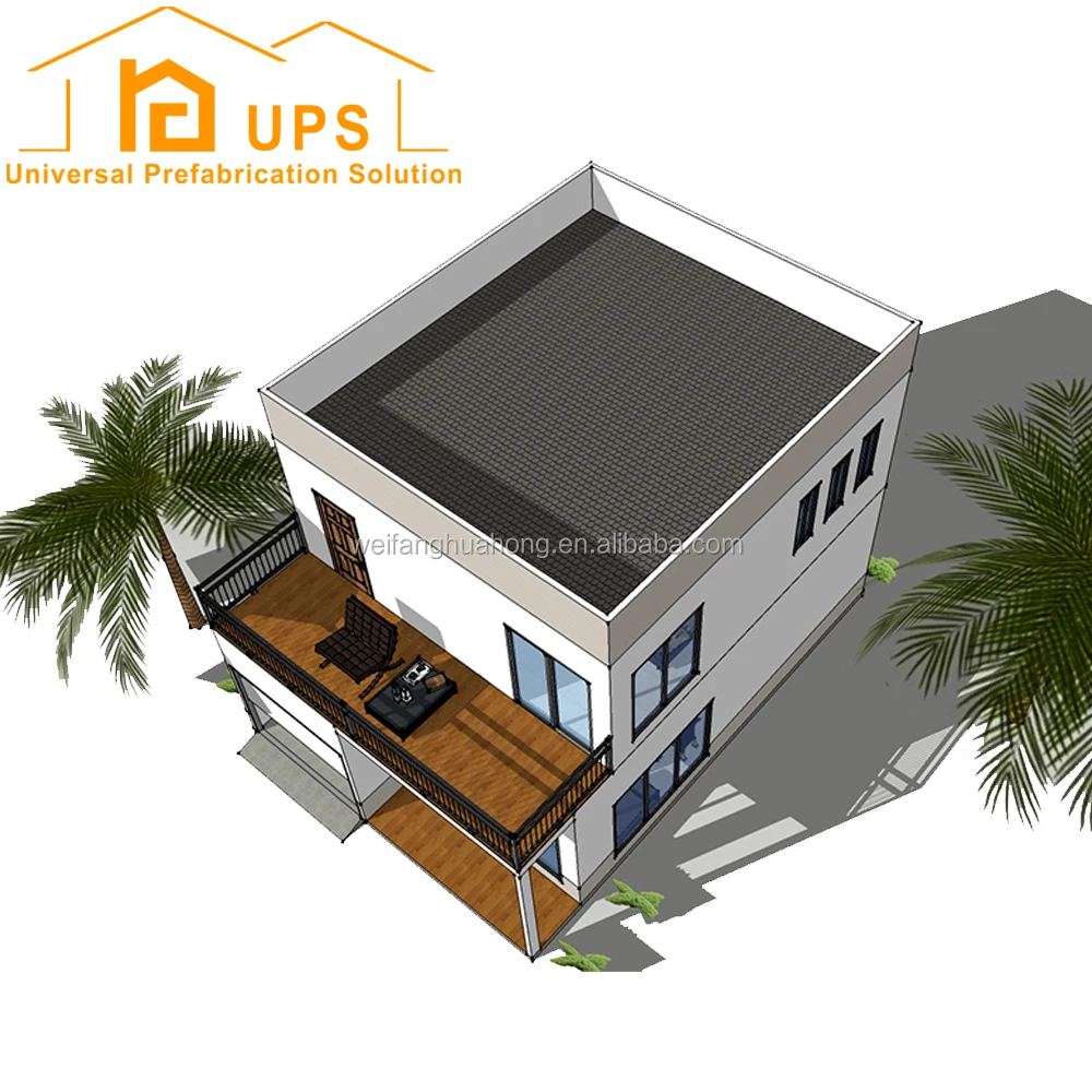 2018 New Two Floors Prefab House Villa with Garage