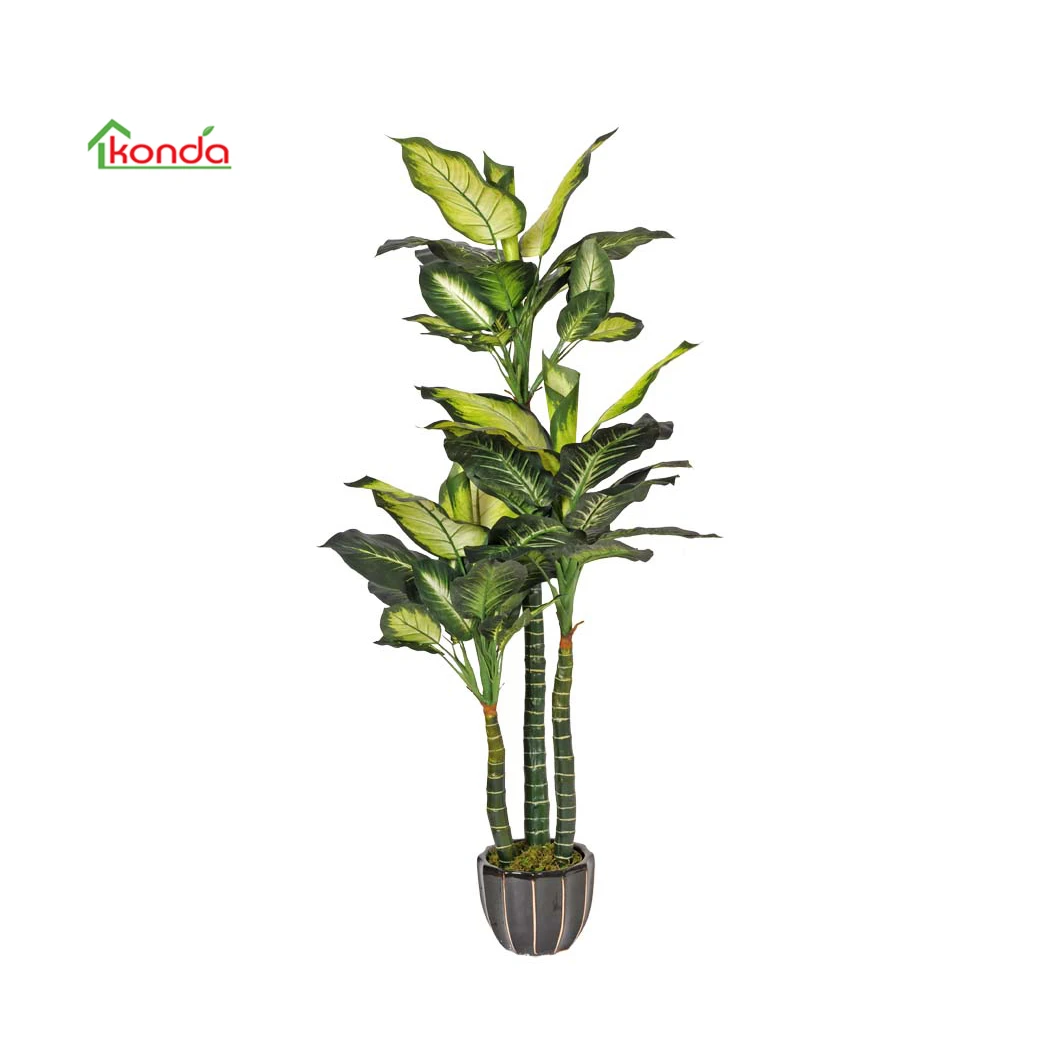 Artificial Subtropics Fake Monstera Climate and Medium Size Trees Artificial Fabric Flowers Plant Green Natural Touch Leaf