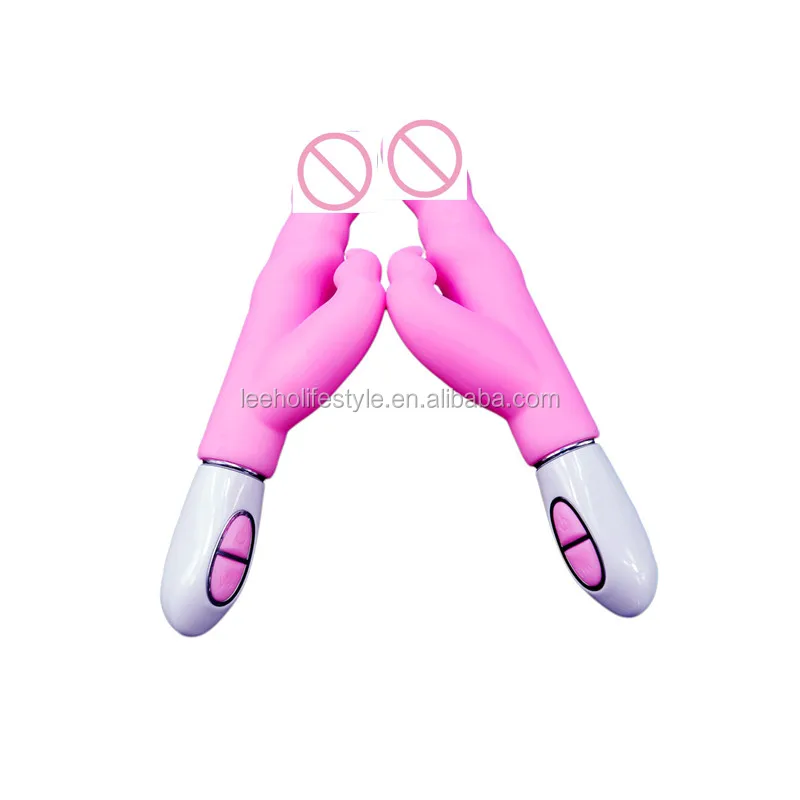 Competitive price best quality aldut toy for female Dual head vibrating dildo silicone clit vibrator vagina massager stimulation