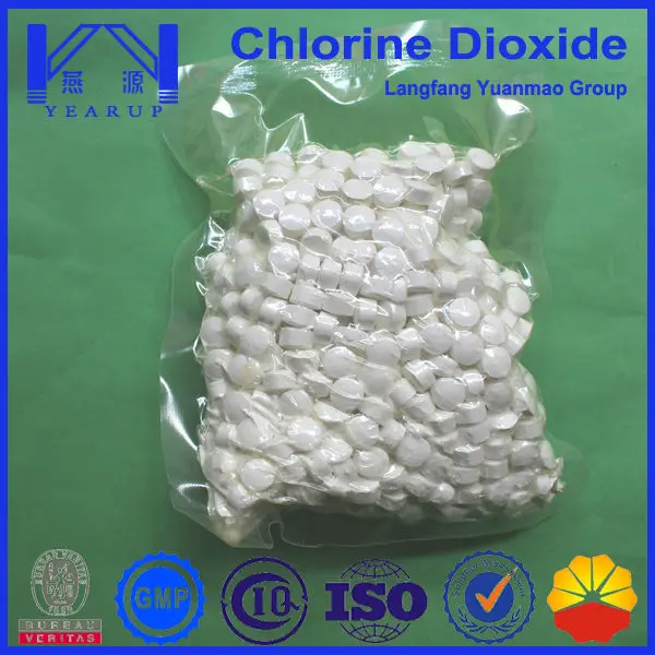 chlorine dioxide tablet for recirculating aquaculture system