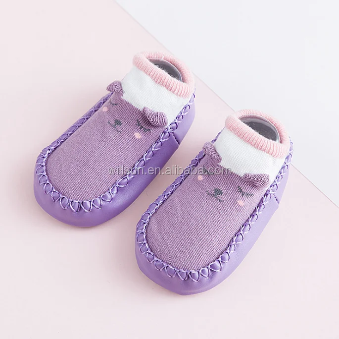 
2020 new design Cartoon Kids Toddler Baby Anti-slip Sock Boots Slipper Shoes 