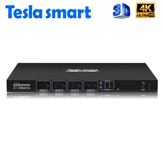 TESmart 30hz 4k 60fps Video 4*4 Tesmart 4x4 HDMI Matrix Switch With Rs232 Control HDCP