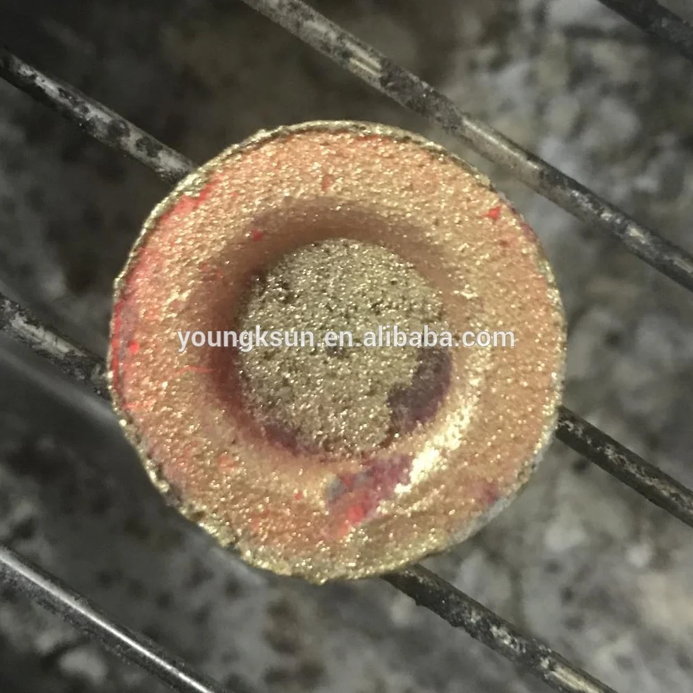 YKS 33mm smokeless golden color round charcoal briquette for shisha hookah