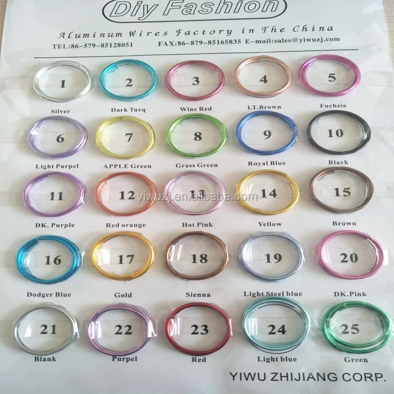 Wholesale craft supplies colorful enamelled 3mm aluminum wire