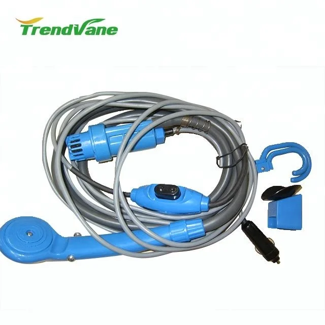 2018 amazon hot selling 12v camping shower with different colors available