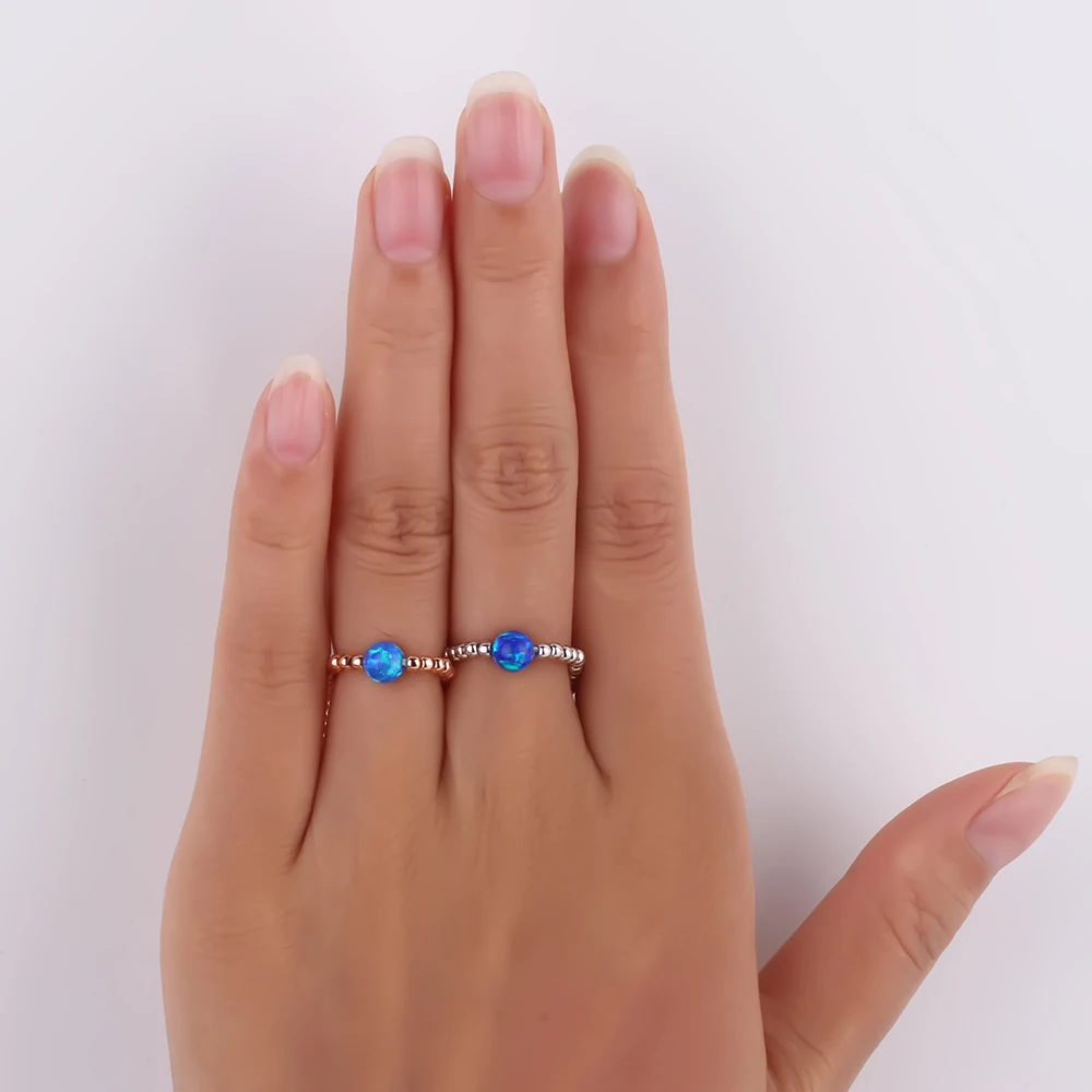 Fashion Opal Jewellery, Ball Opal Ring, Blue Opal Rings