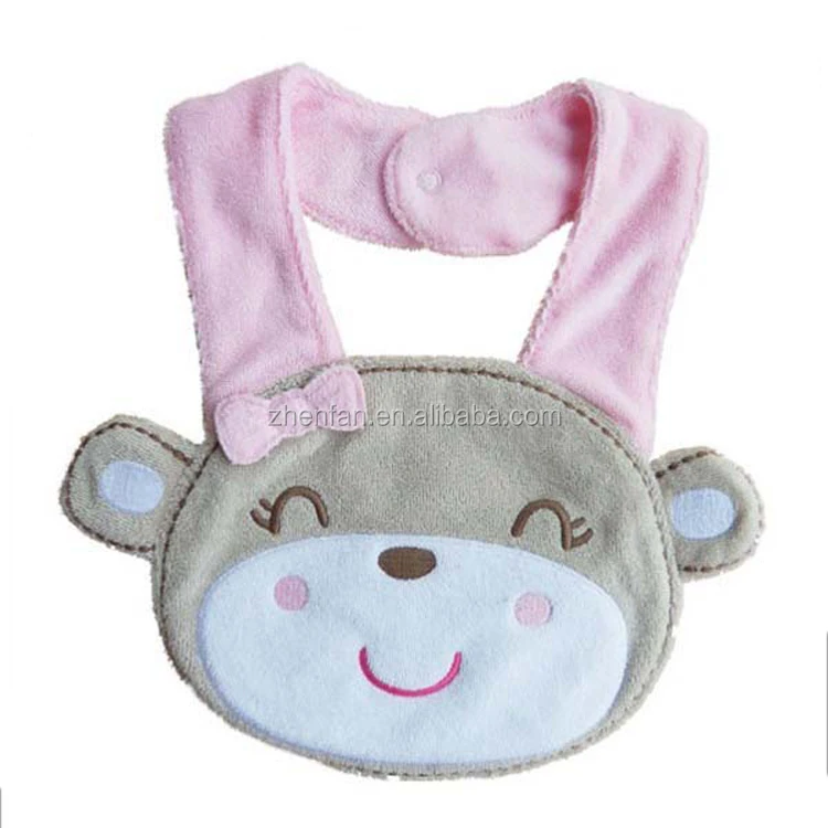 lovely animal design baby cotton bibs