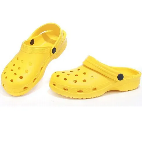 
EVA plastic yellow comfortable sandals clogs 
