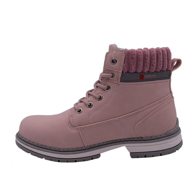 New  Boots Hiking Shoe Ankle Waterproof Work Woman Lace up Boots Comfortable leather shoes