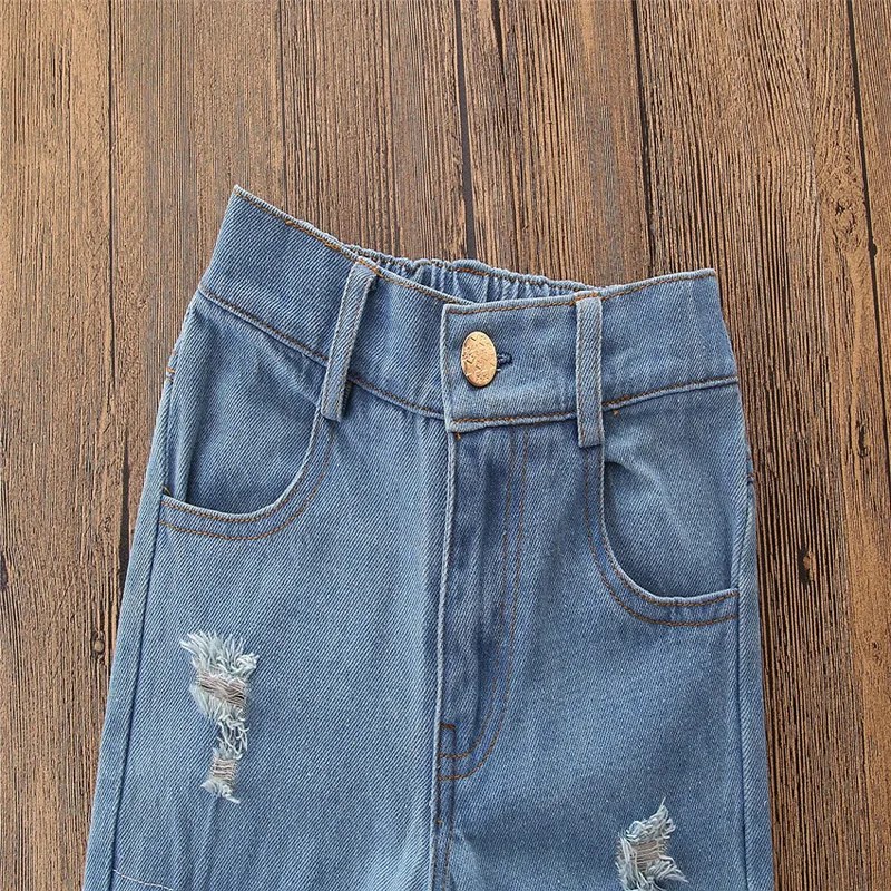 
Wholesale Children Boutique Clothing Set Girl Summer Sleeveless Leopard Sets 