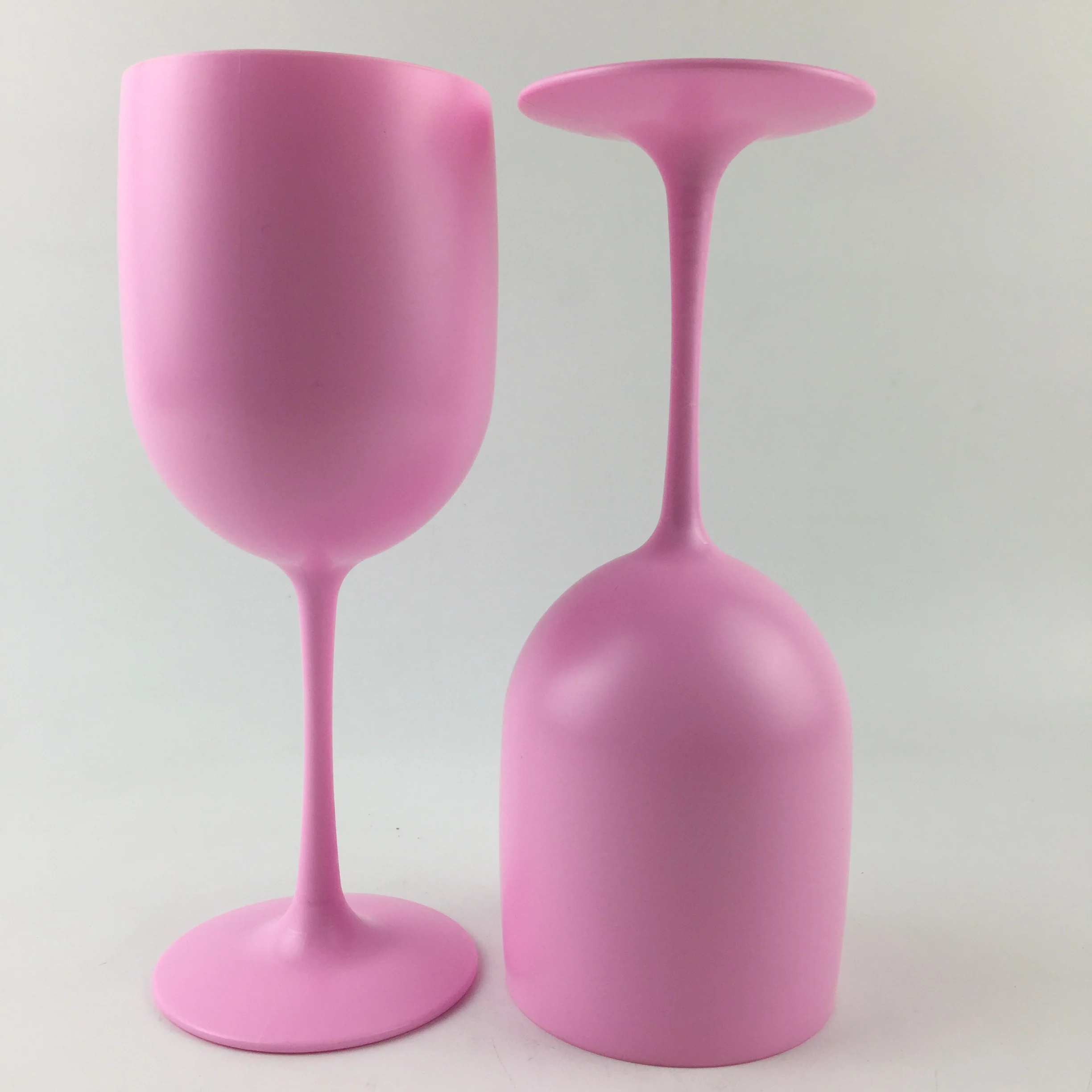 
pink colored plastic champagne wine glass flute for party events 