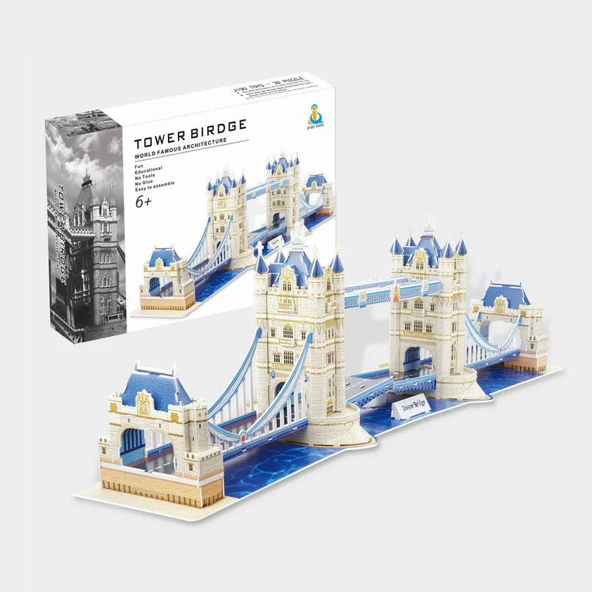 kids toys educational london tower bridge paper 3D jigsaw puzzle
