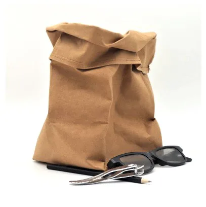 
Wholesale Eco-friendly Washable Kraft Paper Bags Container For Storage , Snack ,Planting, Toy Box China Factory 